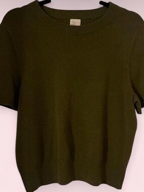A New Day Olive Short Sleeve Top